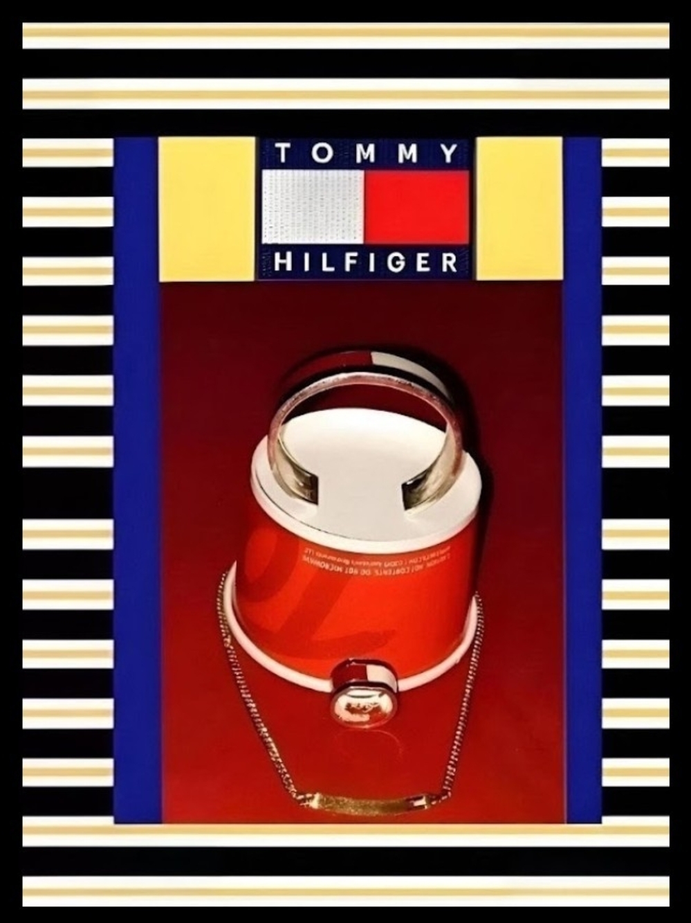 Tommy Hilfiger Red and Silver Men’s Necklace & Bracelet Set